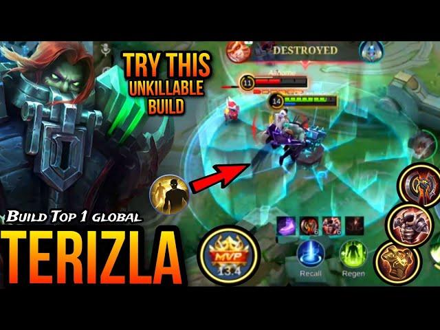 Terizla Best Unkillable Build 2024!! 100% Broken Hero | Top Global Terizla Gameplay & build | MLBB