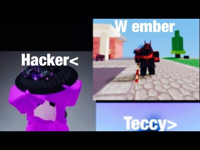 SPAWN KILLING A HACKER IN 30V30 (ROBLOX BEDWARS)