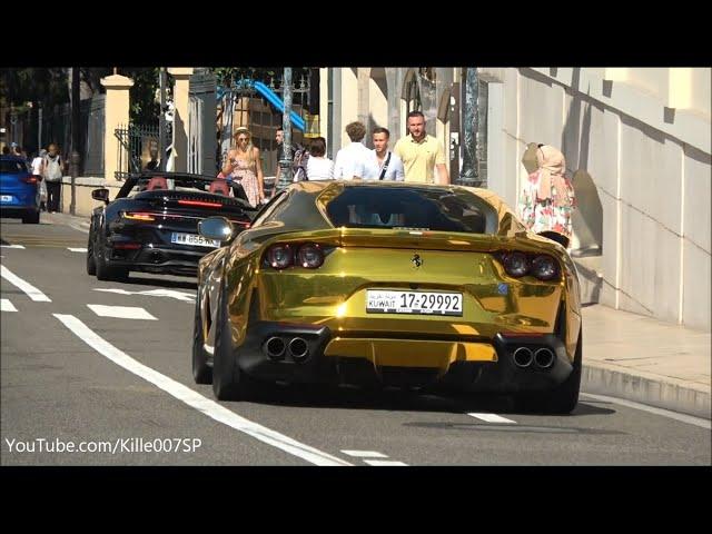 Arab Chrom Gold Ferrari 812 Superfast details & sound 1080p