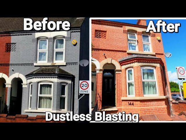 Removing Textured Paint Because of damp issues | Dustless Blasting Doncaster sandblasting wet water