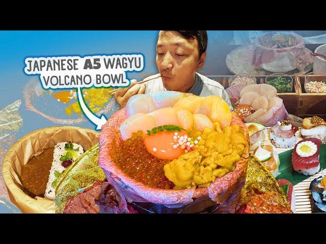 ULTIMATE A5 Wagyu Beef VOLCANO SEAFOOD BOWL & MOST BEAUTIFUL Japanese Curry in Kyoto Japan