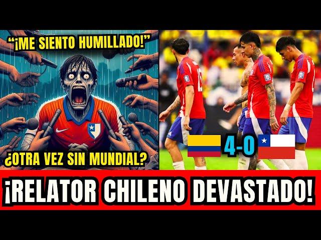 RELATOR CHILENO ES HUMILLADO POR COLOMBIA Y SE QUIERE IR DE LA TRANSMISION | "MOMENTO EPICO" |