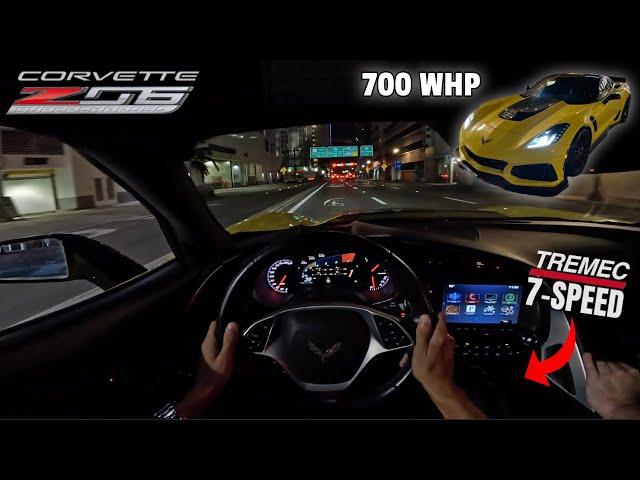 Late Night Corvette C7 Z06 POV Drive [4K] | INSANE 800 HP C7 Z06 ACCELERATIONS & DOWNSHIFTS!