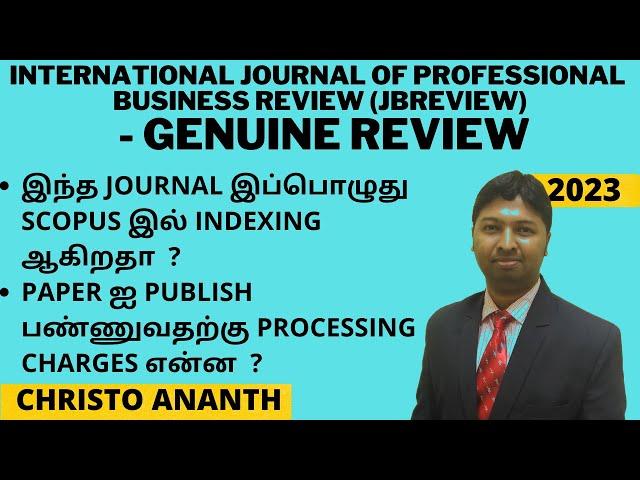 Christo Ananth - International Journal of Professional Business Review -Scopus Review -Tamil