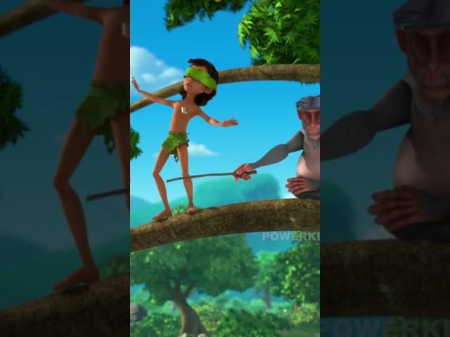 मोगली कुछ सीख पाएगा? मेहनत कर रहा है। #powerkids #ytshorts #mowgli #thejunglebook #मोगली