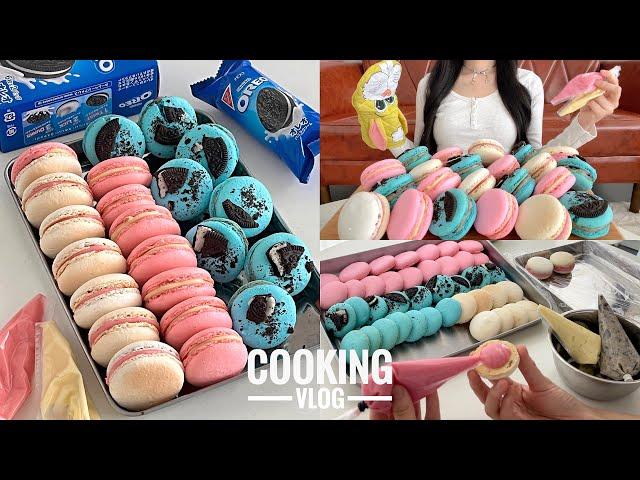 [VLOG]How to make the world's easiest jewel macarons‍Mass production with just one egg!