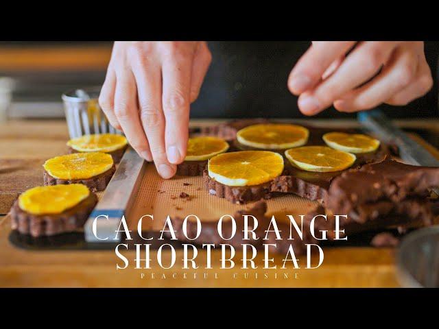 [No Music] Cacao Orange Shortbread  カカオオレンジショートブレッドの作り方