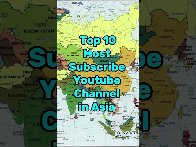 Top 10 Most subscribed youtube channels in asia #shorts #youtube