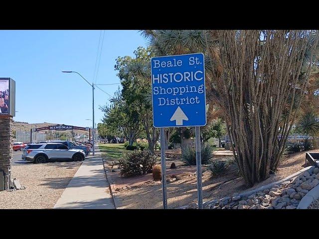 LONE WULF RICK WALKING AMERICA. Kingman, Arizona. Historic Beale Street Amazing Old Town Exploring.