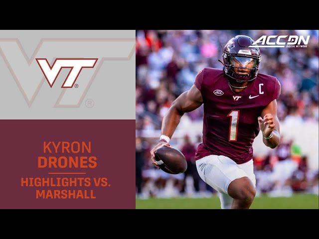 Virginia Tech QB Kyron Drones Highlights vs. Marshall