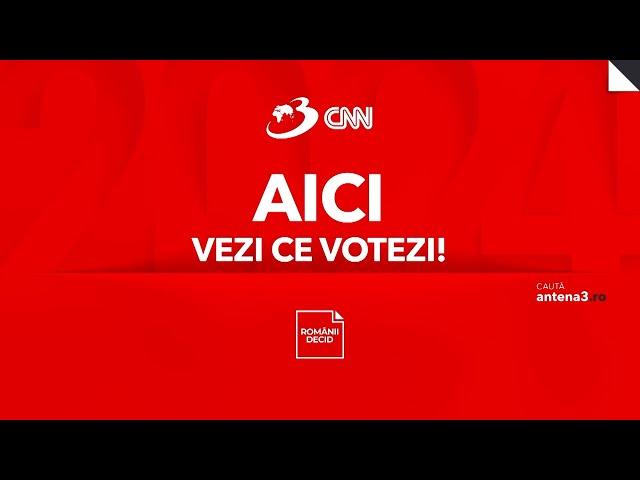 LIVE ANTENA 3 CNN: Ediție specială de Alegerile Prezidenţiale