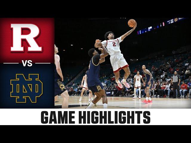 Rutgers vs. Notre Dame Game Highlights | 2024-25 ACC Men's Basketball