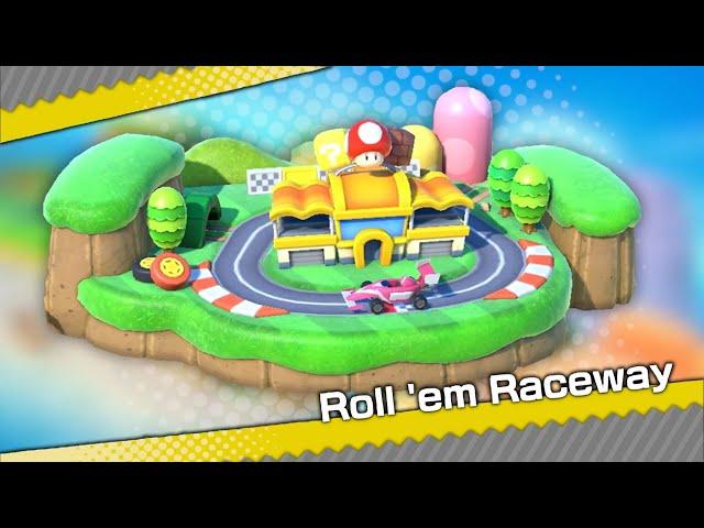 Super Mario Party Jamboree - Roll 'em Raceway (15 Turns - 2 Players)