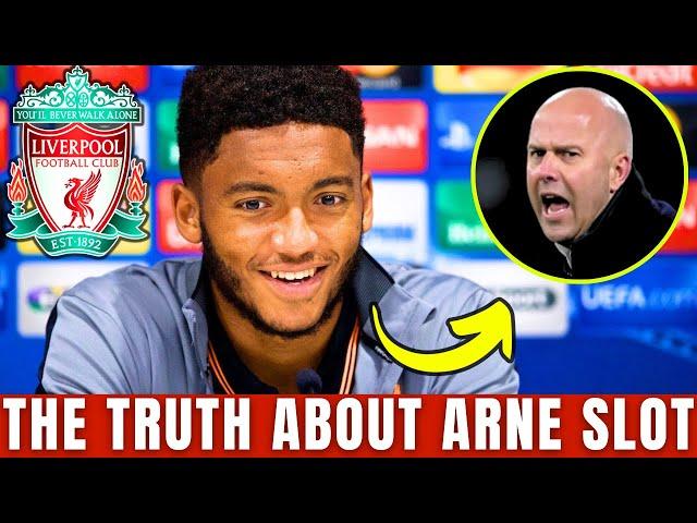 EXPLOSIVE! WHAT JOE GOMEZ REALLY THINKS OF ARNE SLOT AT LIVERPOOL!