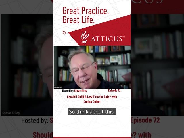 Should I Build a Law Firm for Sale? #atticuslawyercoaching #lawyerlife #lawfirm #lawyer #attorney