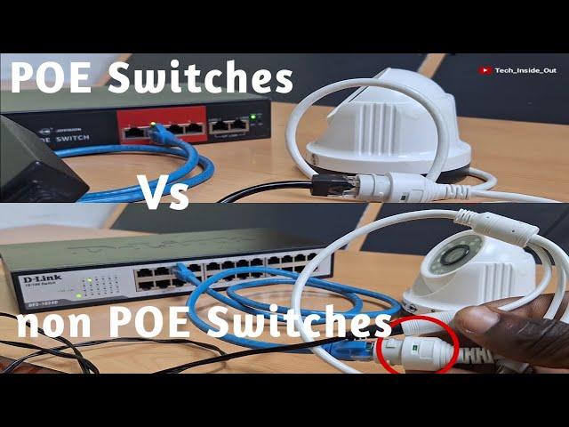 Operational difference between POE switches & non POE switches as used in cctv camera installations.