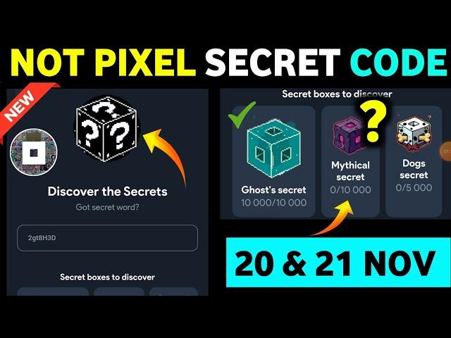 Not Pixel Secret Word | Not Pixel Airdrop Secret Code Today | Not pixel airdrop secret code