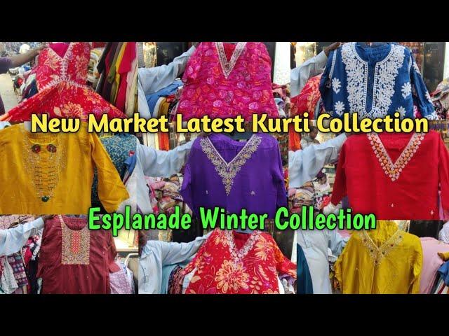 New Market Kolkata Cheapest Kurti Collection 2024 | Esplanade Winter Shopping | New Market Kolkata