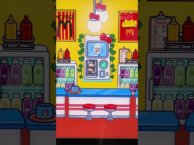 Toca Boca Shop Design mcdonald's | Idea Makeover | Designer toca life #shorts #tocalifeworld