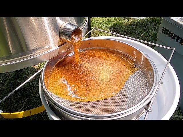 Harvesting BUCKETS of Honey, 95 Pounds!