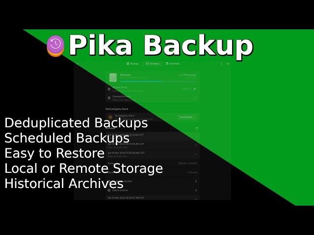 Pika Backup -An open source linux backup solution that rivals the ease of Time Machine!