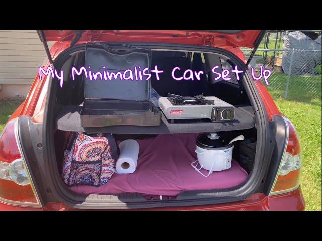 Minimalist car set up - Tiny Car Living