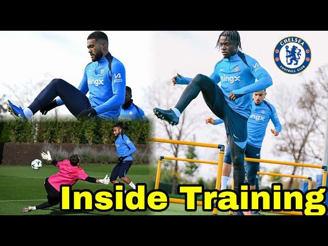 FIVE THINGS SPOTTED AT CHELSEA TRAINING TODAY Reece James,Lavia & Nkunku | Maresca Tactics,Mudryk