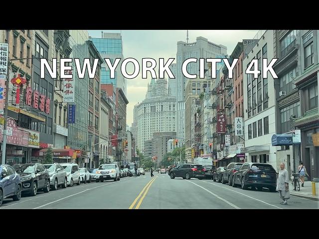 New York City 4K - Lower Manhattan - Driving Downtown - Summer 2024