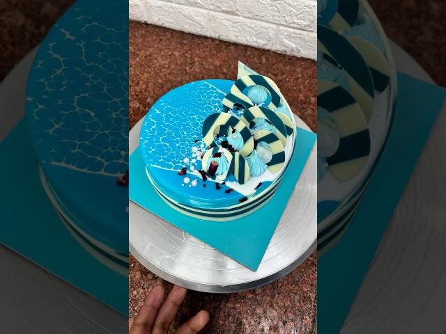 Mirror glaze cake #shortsfeed #shorts #trending #mirrorglazecake #cakedecorating