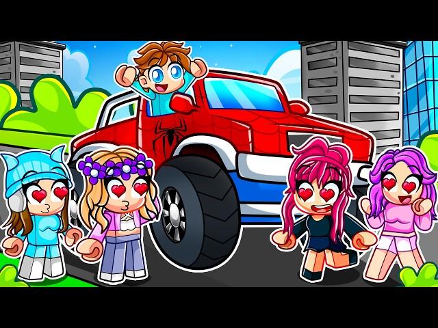 Rizzing Girls with $50,000,000 SPIDERMAN TRUCK in Roblox Driving Empire!