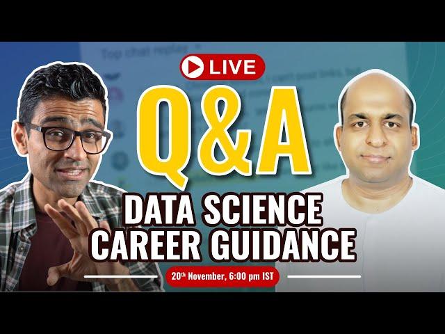 Live Q&A: Data Science, ML. Ft: Anuj Gupta (Head of Machine Learning @ Vahan Inc, NLP Book Author)