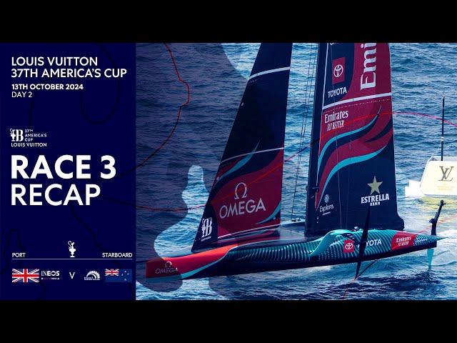 Louis Vuitton 37th America's Cup Race 3 Recap | INEOS Britannia vs Emirates Team New Zealand