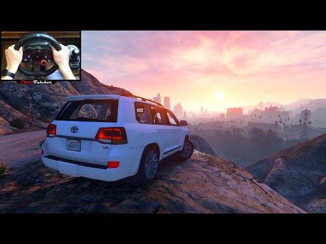 BEST OFFROADER EVER? - Toyota Land Cruiser 200 - GTA 5 - Logitech G29