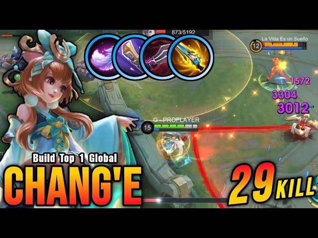 29 Kills No Death!! Chang'e MVP 17.0 Points 100% UNSTOPPABLE!! - Build Top 1 Global Chang'e ~ MLBB