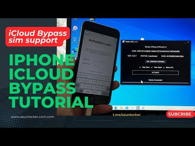 iCloud bypass iPhone 6 sim support windows tool or mac tool