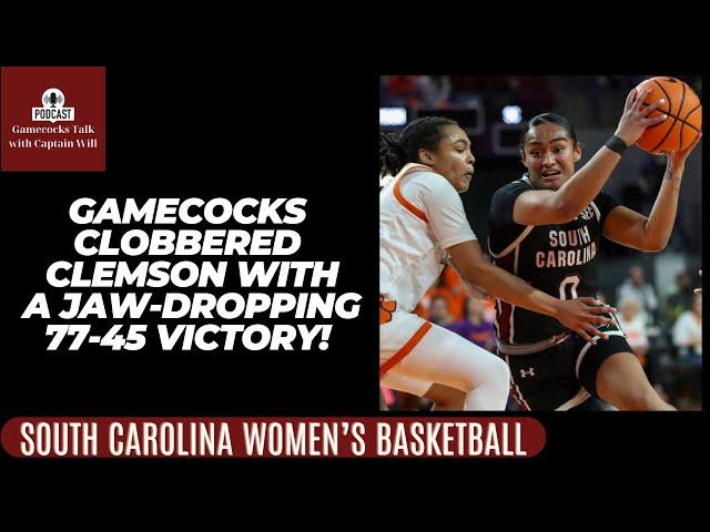 Dominant South Carolina Women's Basketball Crush Clemson with 77-45 Win!