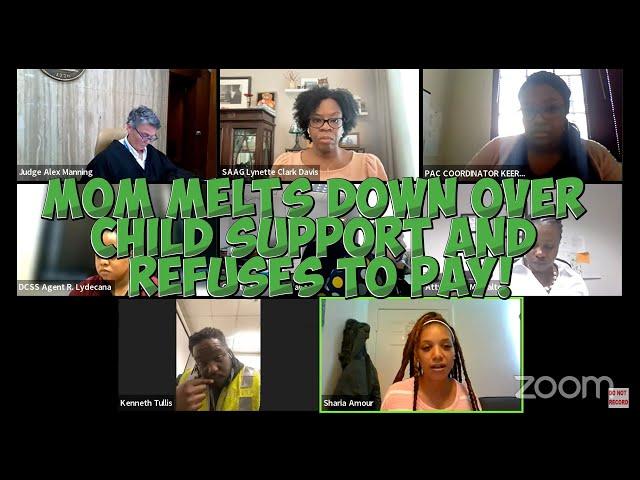 Mom Melts Down Over Child Support and REFUSES To Pay! #familycourt