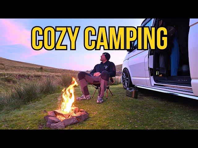 VAN LIFE Cozy Camping Around The Fire