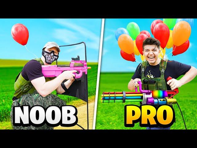 NOOB vs PRO BATTLE ROYALE AIRSOFT CHALLENGE!