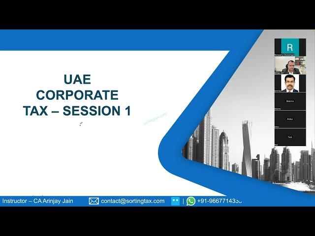 UAE Corporate Tax Masterclass Course - Session 1