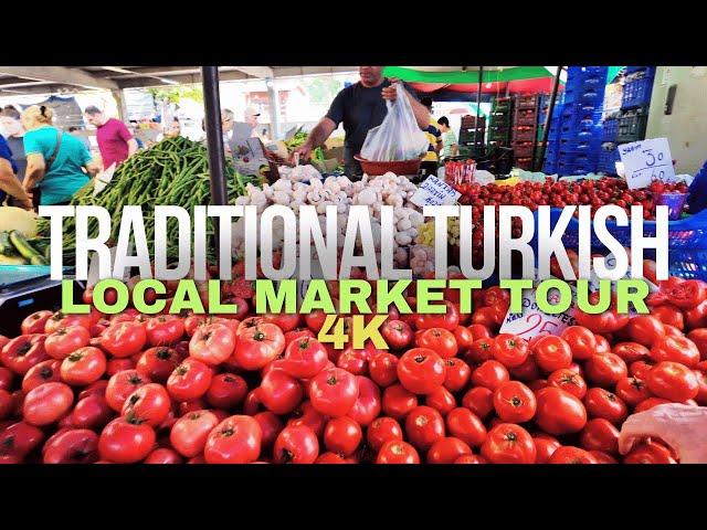 Discover a Traditional Turkish Market - Izmir Buca Local Bazaar £1 = ₺45 [4K]