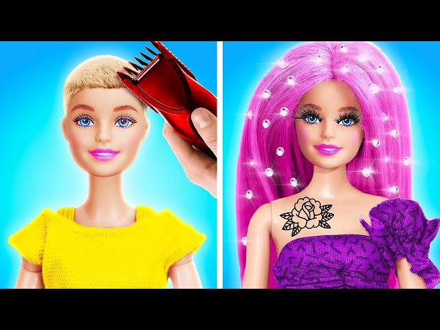 MAKEOVER HACKS FOR DOLL || Extreme Girly Struggles from TikTok! Dolls Come to Life by 123 GO!