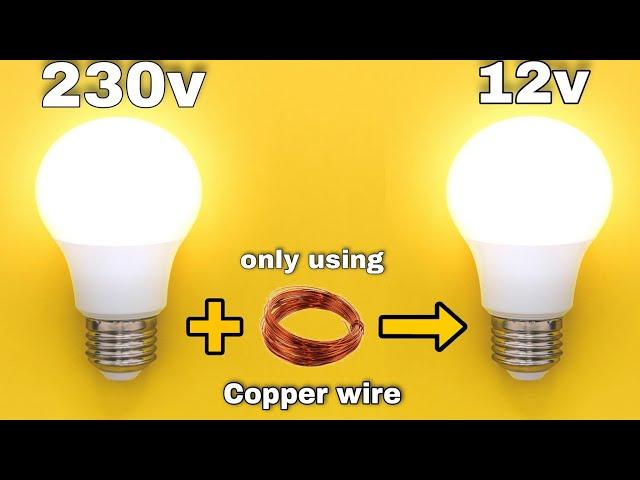 How to convert 220v led light to 12v | 230v to 12v | 220v led bulb to 12v