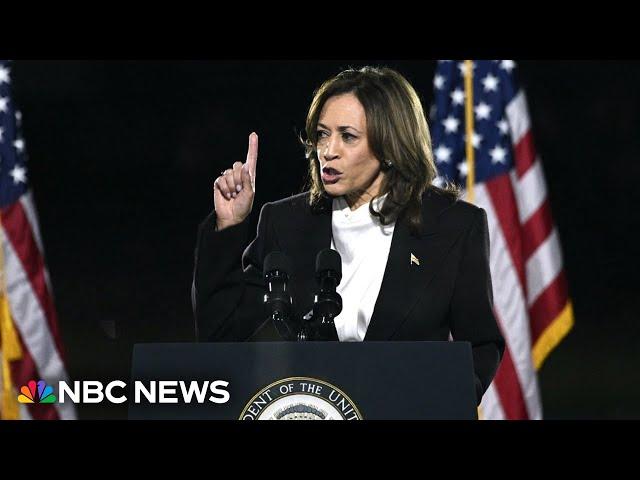 Watch Kamala Harris' full closing argument on 2024 election at D.C. Ellipse