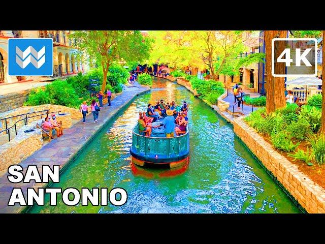 [4K] River Walk San Antonio, Texas - Pearl Brewery District to Downtown Center - Walking Tour