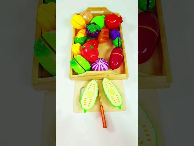 Slicing plastic fruits and vegetables broccoli/Antistrees ‎@Landoffruits1  #toys #asmr #slicin #10