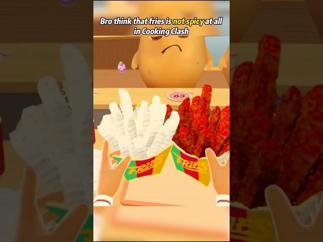 CookingClash: Bro think that fries is not spicy at all #cookingclash #vr #gaming #games #funny #fyp