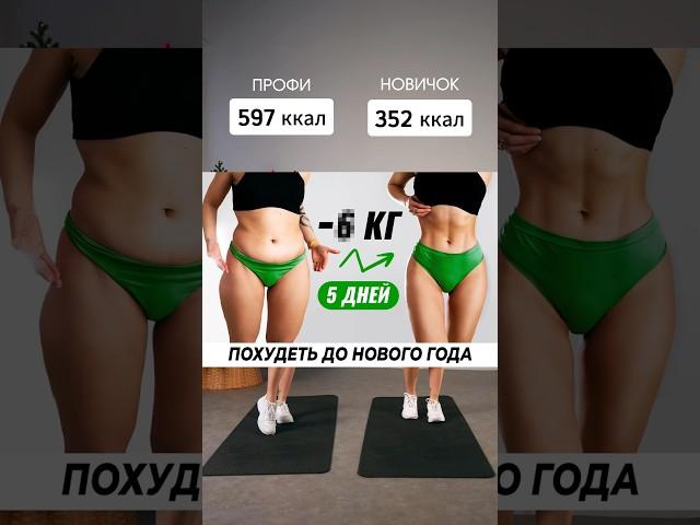 Как быстро ПОХУДЕТЬ до Нового года - ЖИРОСЖИГАЮЩАЯ тренировка  #спорт #фитнес #тренировка
