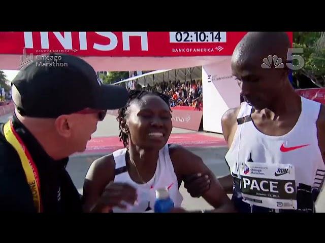 The moment Ruth Chepngetich breaks WORLD RECORD for women's marathon time