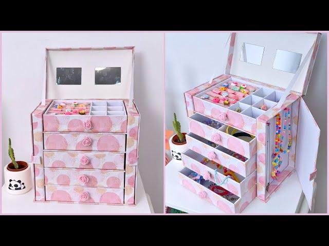 DIY CUTE JEWELRY ORGANIZER - CARDBOARD CRAFTS